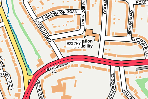 B23 7HY map - OS OpenMap – Local (Ordnance Survey)
