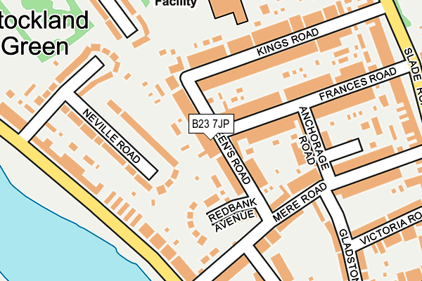 B23 7JP map - OS OpenMap – Local (Ordnance Survey)