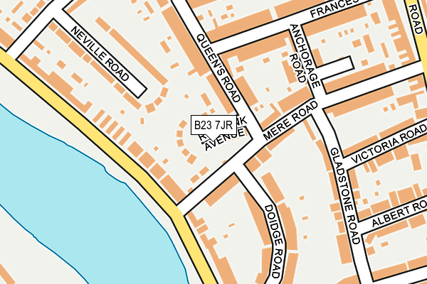 B23 7JR map - OS OpenMap – Local (Ordnance Survey)