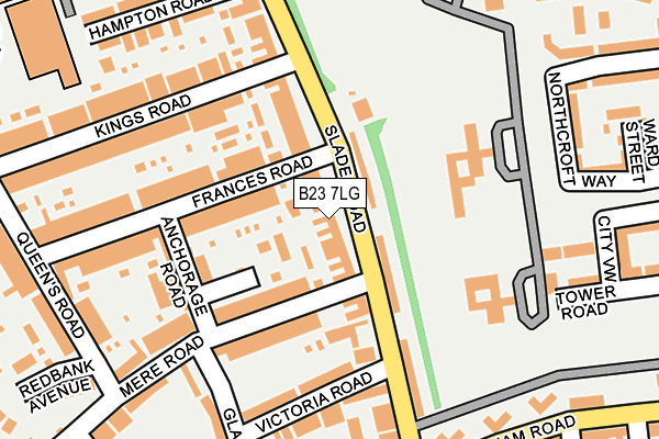 B23 7LG map - OS OpenMap – Local (Ordnance Survey)