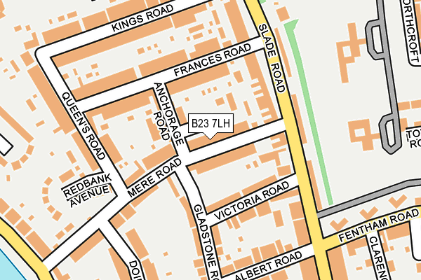 B23 7LH map - OS OpenMap – Local (Ordnance Survey)