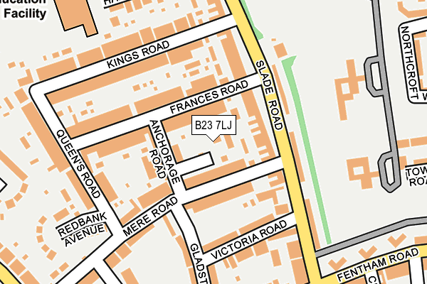 B23 7LJ map - OS OpenMap – Local (Ordnance Survey)