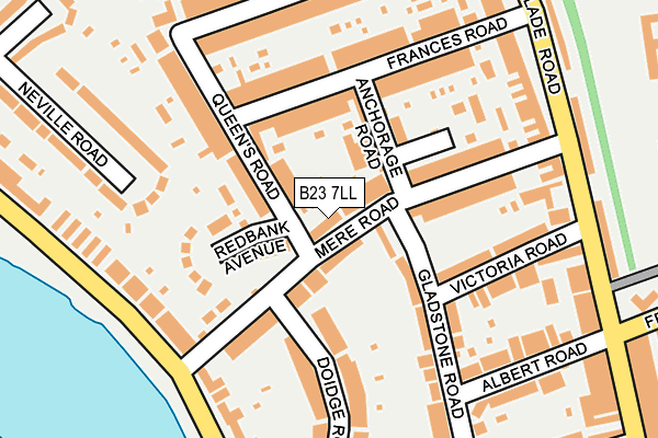 B23 7LL map - OS OpenMap – Local (Ordnance Survey)