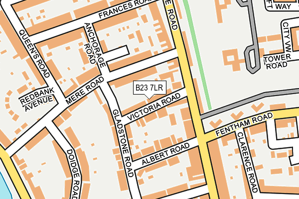 B23 7LR map - OS OpenMap – Local (Ordnance Survey)