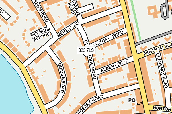 B23 7LS map - OS OpenMap – Local (Ordnance Survey)