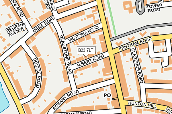 B23 7LT map - OS OpenMap – Local (Ordnance Survey)