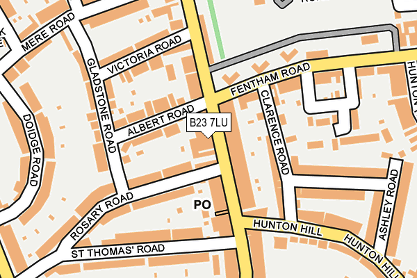 B23 7LU map - OS OpenMap – Local (Ordnance Survey)