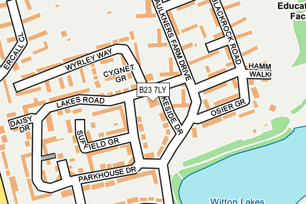 B23 7LY map - OS OpenMap – Local (Ordnance Survey)