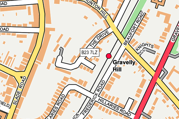 B23 7LZ map - OS OpenMap – Local (Ordnance Survey)