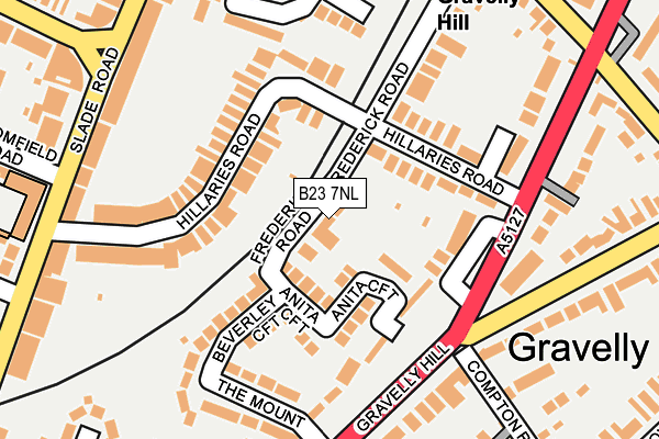 B23 7NL map - OS OpenMap – Local (Ordnance Survey)