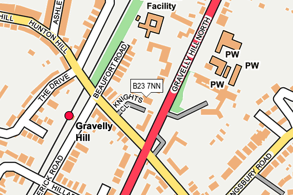 B23 7NN map - OS OpenMap – Local (Ordnance Survey)