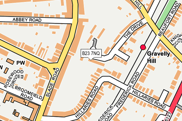 B23 7NQ map - OS OpenMap – Local (Ordnance Survey)