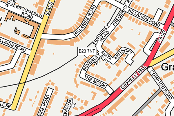 B23 7NT map - OS OpenMap – Local (Ordnance Survey)