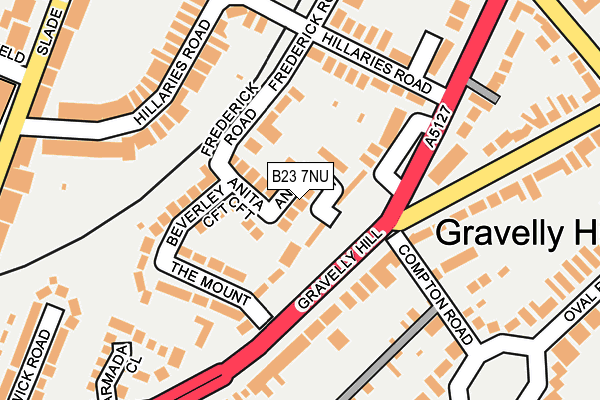 B23 7NU map - OS OpenMap – Local (Ordnance Survey)