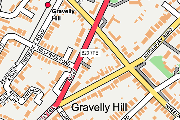 B23 7PE map - OS OpenMap – Local (Ordnance Survey)