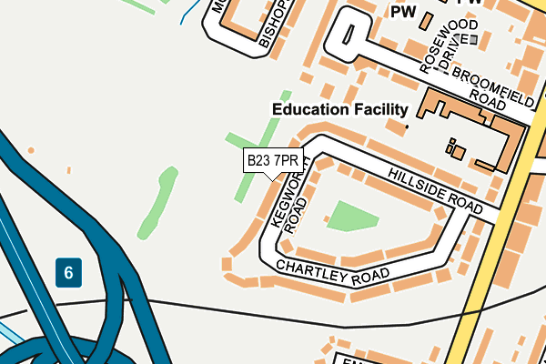 B23 7PR map - OS OpenMap – Local (Ordnance Survey)