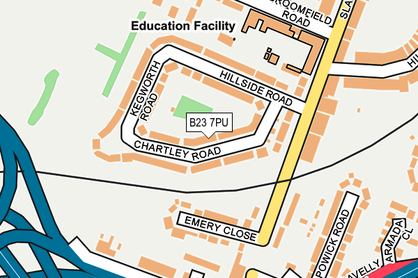 B23 7PU map - OS OpenMap – Local (Ordnance Survey)