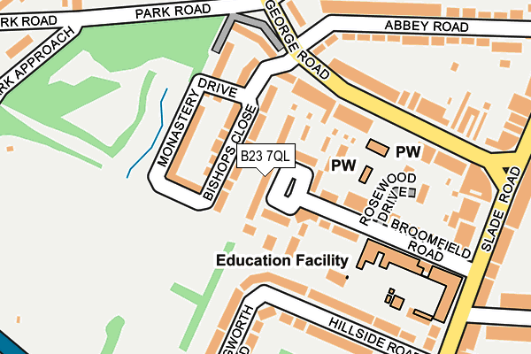 B23 7QL map - OS OpenMap – Local (Ordnance Survey)