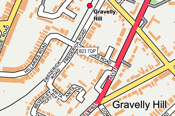 B23 7QP map - OS OpenMap – Local (Ordnance Survey)