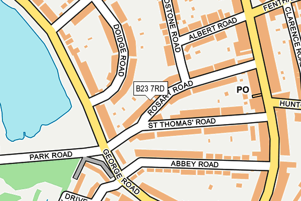 B23 7RD map - OS OpenMap – Local (Ordnance Survey)