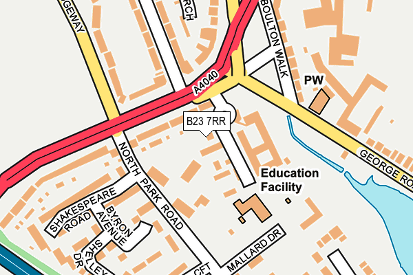 B23 7RR map - OS OpenMap – Local (Ordnance Survey)