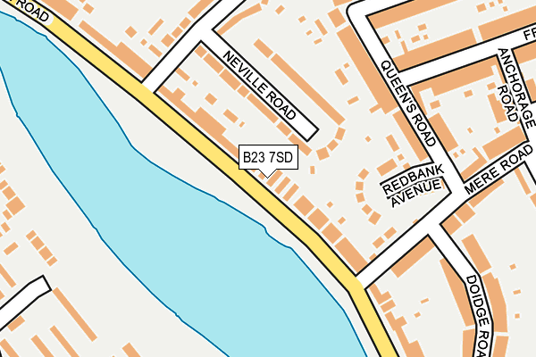 B23 7SD map - OS OpenMap – Local (Ordnance Survey)