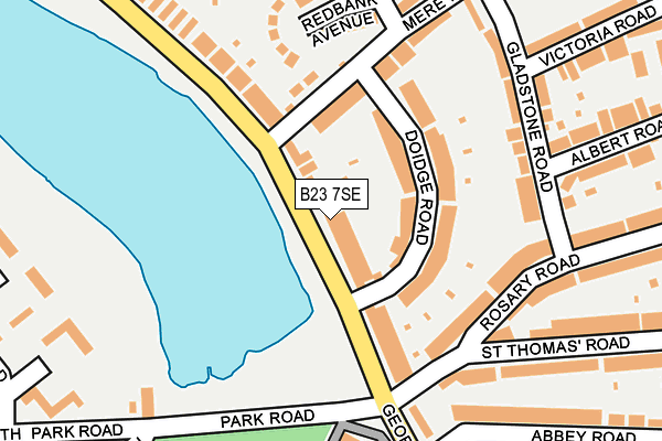 B23 7SE map - OS OpenMap – Local (Ordnance Survey)