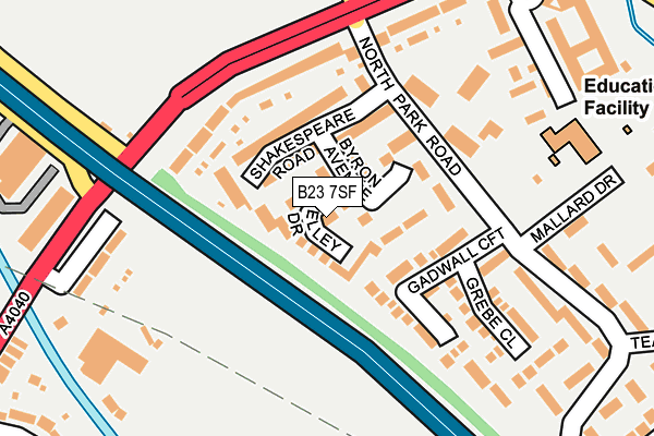 B23 7SF map - OS OpenMap – Local (Ordnance Survey)