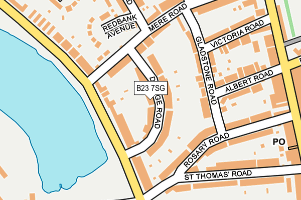 B23 7SG map - OS OpenMap – Local (Ordnance Survey)