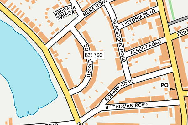 B23 7SQ map - OS OpenMap – Local (Ordnance Survey)