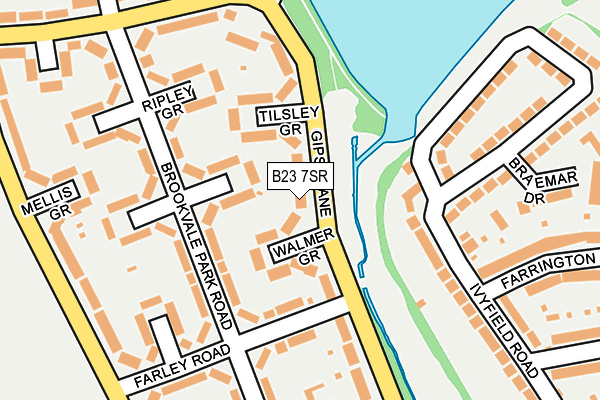 B23 7SR map - OS OpenMap – Local (Ordnance Survey)