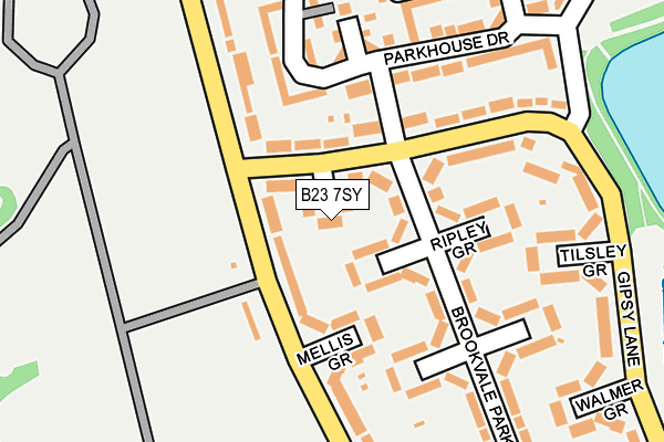 B23 7SY map - OS OpenMap – Local (Ordnance Survey)