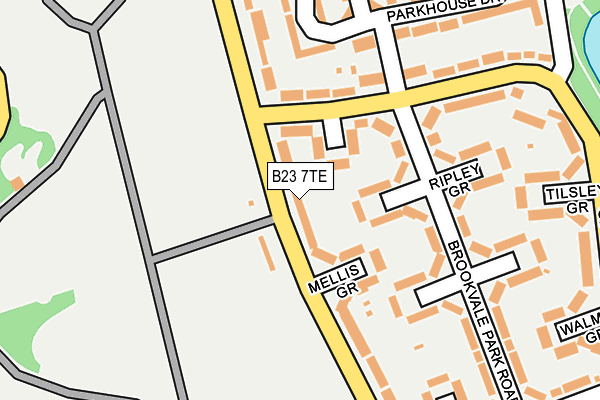 B23 7TE map - OS OpenMap – Local (Ordnance Survey)