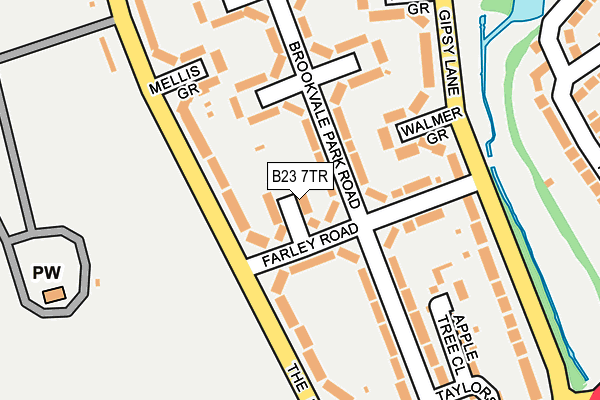 B23 7TR map - OS OpenMap – Local (Ordnance Survey)