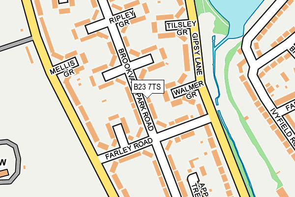 B23 7TS map - OS OpenMap – Local (Ordnance Survey)