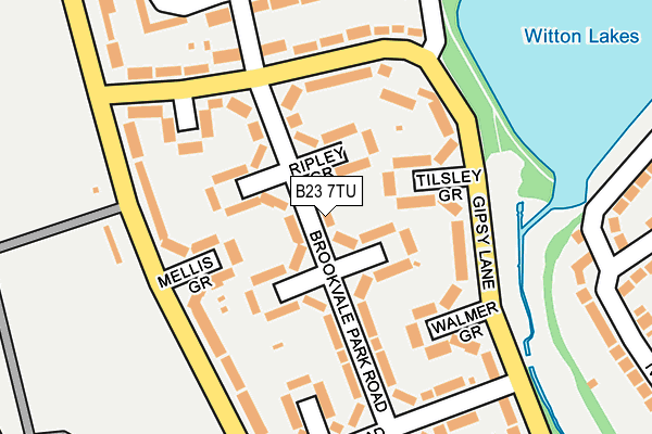 B23 7TU map - OS OpenMap – Local (Ordnance Survey)