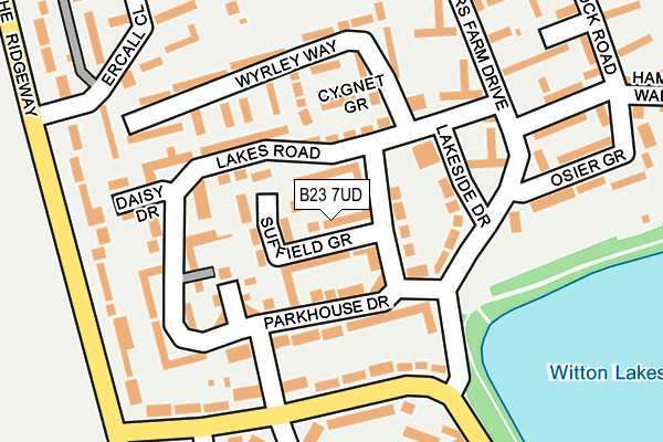 B23 7UD map - OS OpenMap – Local (Ordnance Survey)