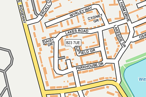 B23 7UE map - OS OpenMap – Local (Ordnance Survey)
