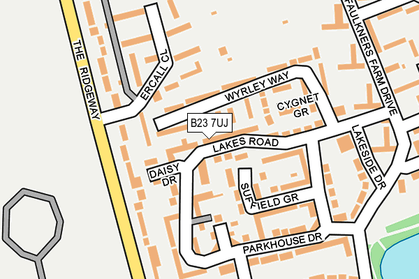 B23 7UJ map - OS OpenMap – Local (Ordnance Survey)
