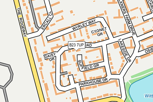 B23 7UP map - OS OpenMap – Local (Ordnance Survey)