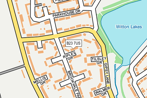 B23 7US map - OS OpenMap – Local (Ordnance Survey)