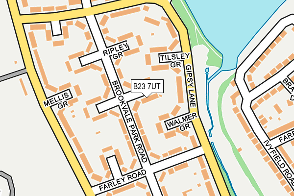 B23 7UT map - OS OpenMap – Local (Ordnance Survey)