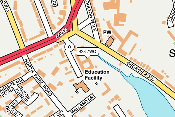 B23 7WQ map - OS OpenMap – Local (Ordnance Survey)