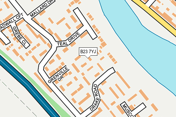 B23 7YJ map - OS OpenMap – Local (Ordnance Survey)