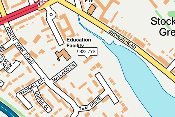 B23 7YS map - OS OpenMap – Local (Ordnance Survey)