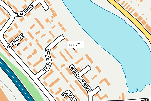 B23 7YT map - OS OpenMap – Local (Ordnance Survey)