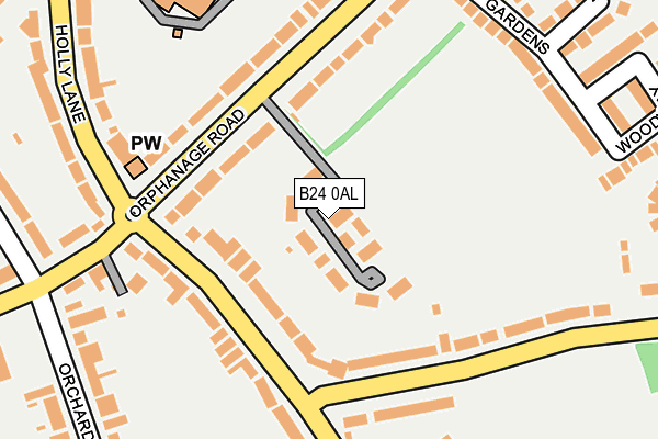 B24 0AL map - OS OpenMap – Local (Ordnance Survey)