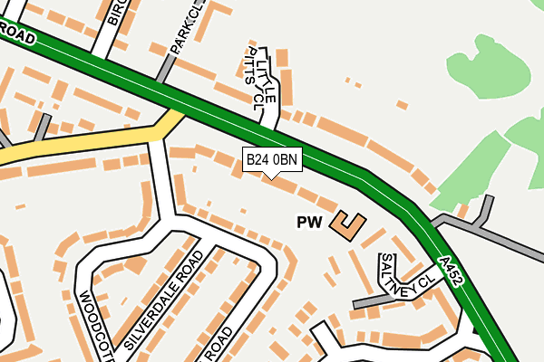 B24 0BN map - OS OpenMap – Local (Ordnance Survey)