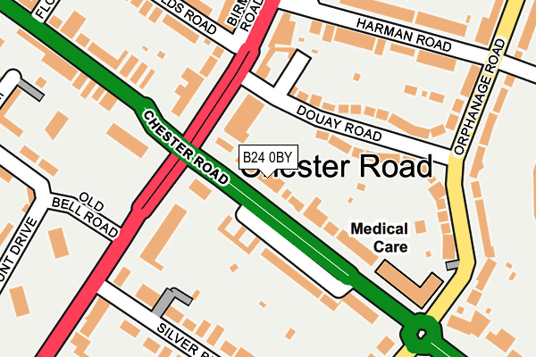 B24 0BY map - OS OpenMap – Local (Ordnance Survey)