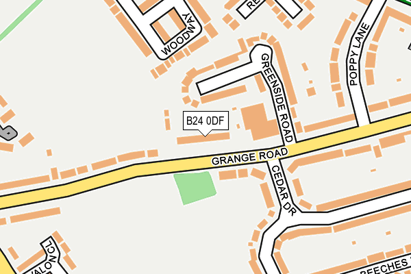 B24 0DF map - OS OpenMap – Local (Ordnance Survey)